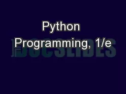 Python Programming, 1/e