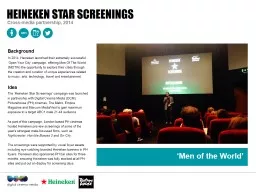 Heineken star screenings