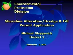 Shoreline Alteration/Dredge & Fill Permit Application
