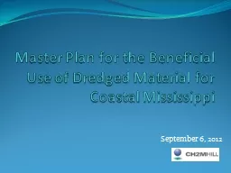 Master Plan for the Beneficial Use of Dredged Material for