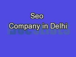 Seo Company in Delhi