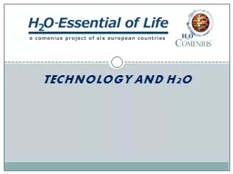 Technology and H2O