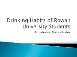 Drinking Habits of Rowan University Students