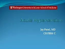 Acute Hypertension