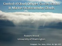 Control of Cloud Droplet Concentration in Marine Stratocumu