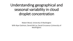 Understanding spatial and temporal variability in cloud dro