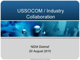 USSOCOM / Industry Collaboration