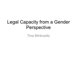 Legal Capacity from a Gender Perspective