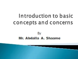 Introduction to basic concepts and concerns