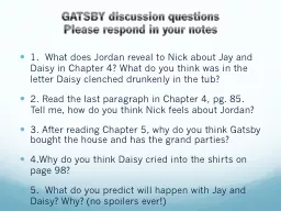 GATSBY discussion questions