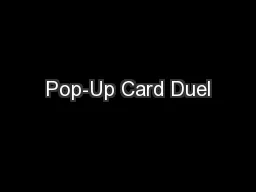 Pop-Up Card Duel