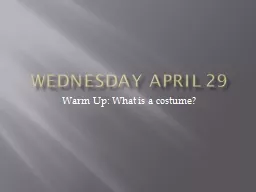 Wednesday April 29
