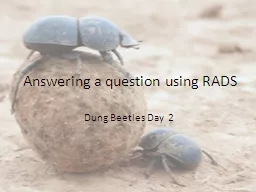 Answering a question using RADS