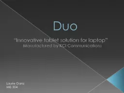 Duo “Innovative tablet solution for laptop”