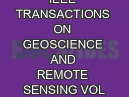 IEEE TRANSACTIONS ON GEOSCIENCE AND REMOTE SENSING VOL