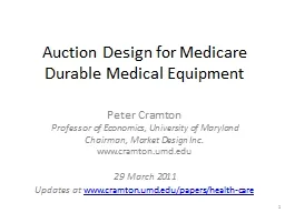 Auction Design for Medicare