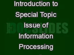Evaluating Exploratory Search Systems Introduction to Special Topic Issue of Information
