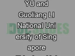 Collaborati Data Publishing and Searching System Beng Chin OOI Bei YU and Guoliang LI