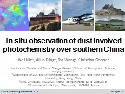 In situ observation of dust involved photochemistry over so