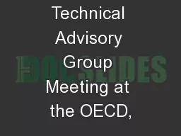 3rd ICP 2011 Technical Advisory Group Meeting at the OECD,