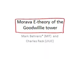 Morava E-theory of the