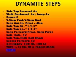 DYNAMITE STEPS