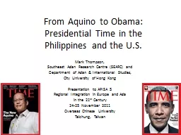 From Aquino to Obama: Presidential Time in the