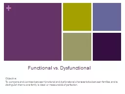 Functional vs. Dysfunctional