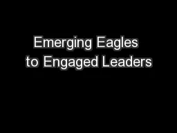 Emerging Eagles to Engaged Leaders