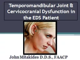 Temporomandibular Joint & Cervicocranial Dysfunction in