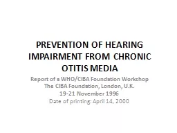 PREVENTION OF HEARING