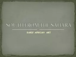 EARLY AFRICAN ART