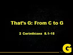 That’s G: From C to G
