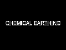 CHEMICAL EARTHING