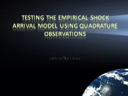 Testing the empirical shock arrival model using