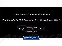 The Comerica Economic Outlook