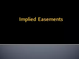 Implied Easements