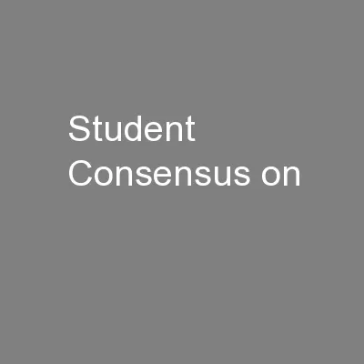 Student Consensus on