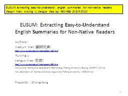 EUSUM: Extracting