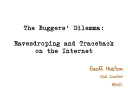 The Buggers’ Dilemma:
