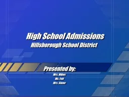 High School Admissions