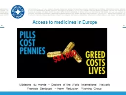 Access to medicines in Europe