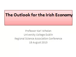 The Outlook for the Irish Economy