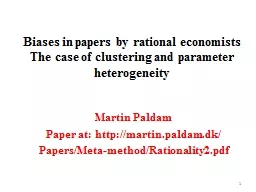 Biases in papers by rational economists