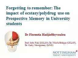 Forgetting to remember: The impact of ecstasy/