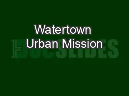 Watertown Urban Mission