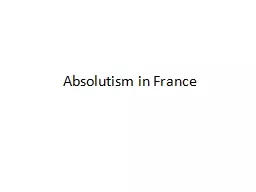 Absolutism in France