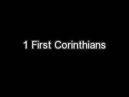 1 First Corinthians