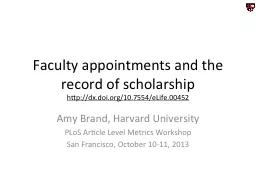Faculty appointments and the record of