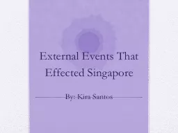 External Events That Effected Singapore